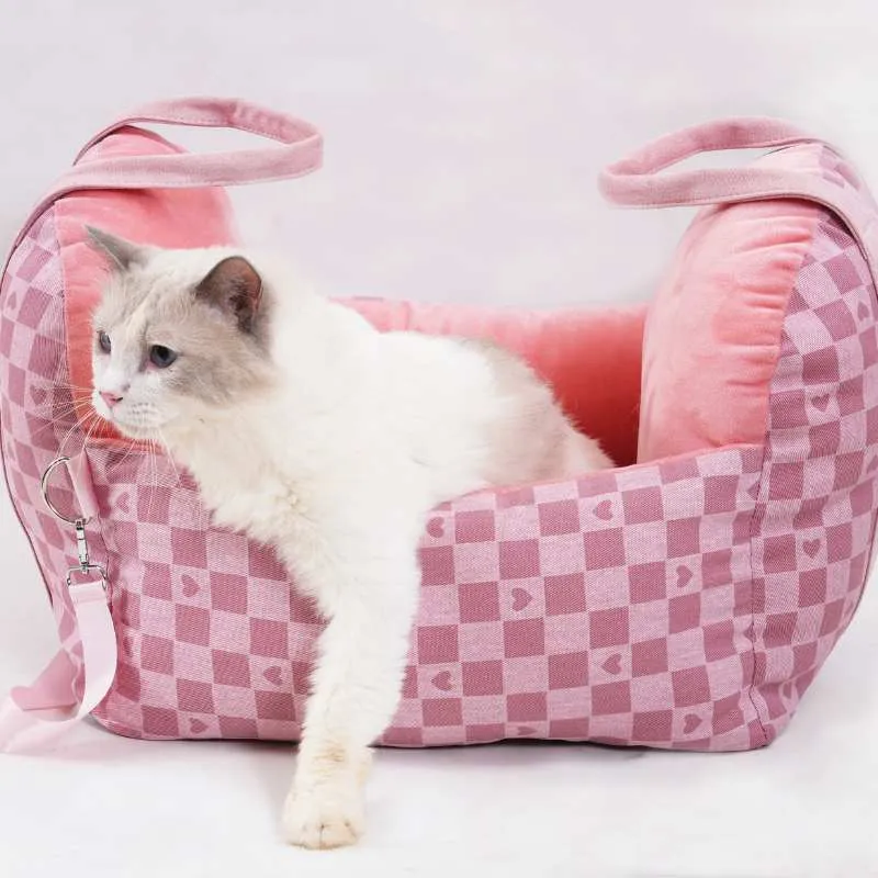 Julibee Tartan Pet Car Seat