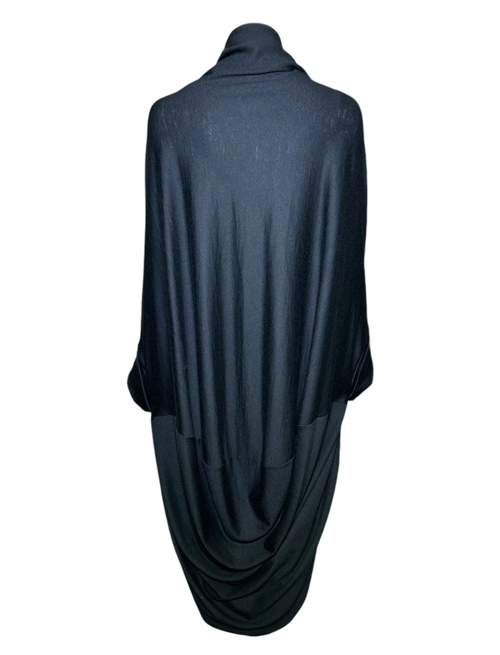 Junya Watanabe Comme Des Garcons F/W 2008 Black Wool Cocoon Dress