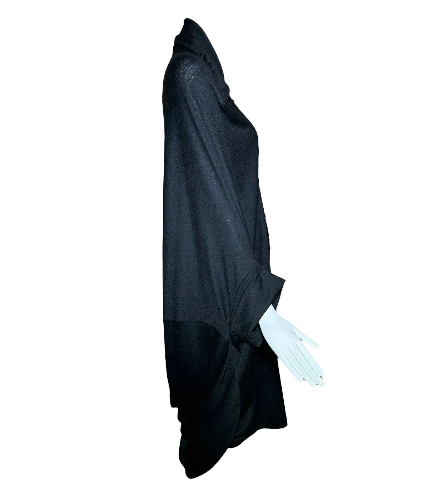 Junya Watanabe Comme Des Garcons F/W 2008 Black Wool Cocoon Dress
