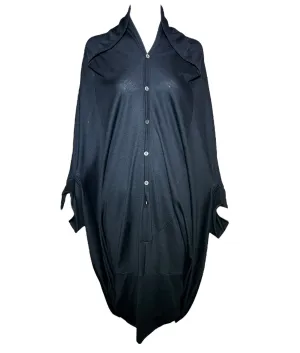 Junya Watanabe Comme Des Garcons F/W 2008 Black Wool Cocoon Dress