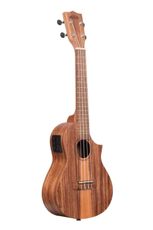 KALA Teak Tri-top Concert Ukulele With Cutaway & EQ