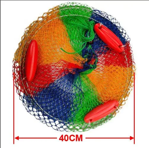Keep Nets with Floats and Soft Stainless steel Wire Rings 40x40cm