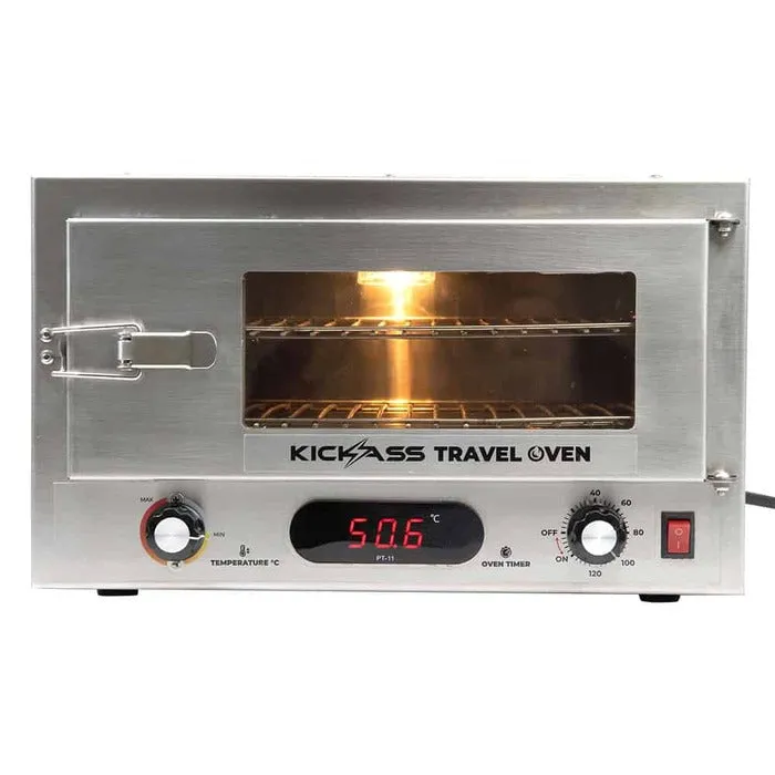 Kickass - 12V 130W Portable Travel Oven Small - Glass Door and Thermometer - TOK
