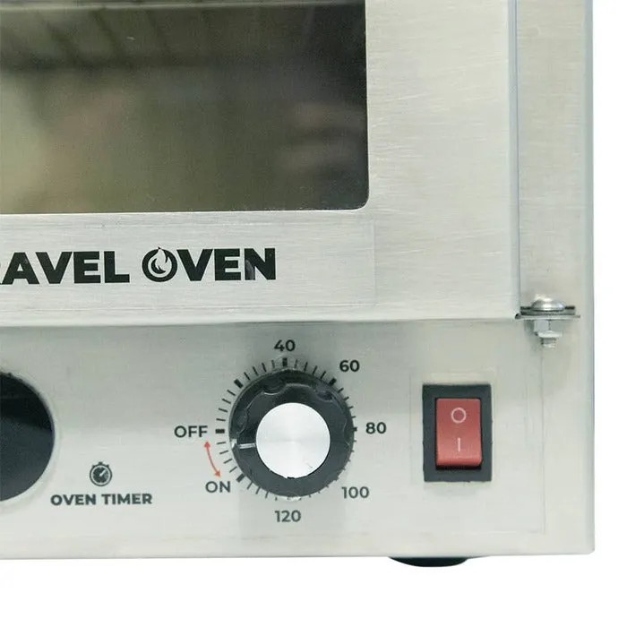 Kickass - 12V 130W Portable Travel Oven Small - Glass Door and Thermometer