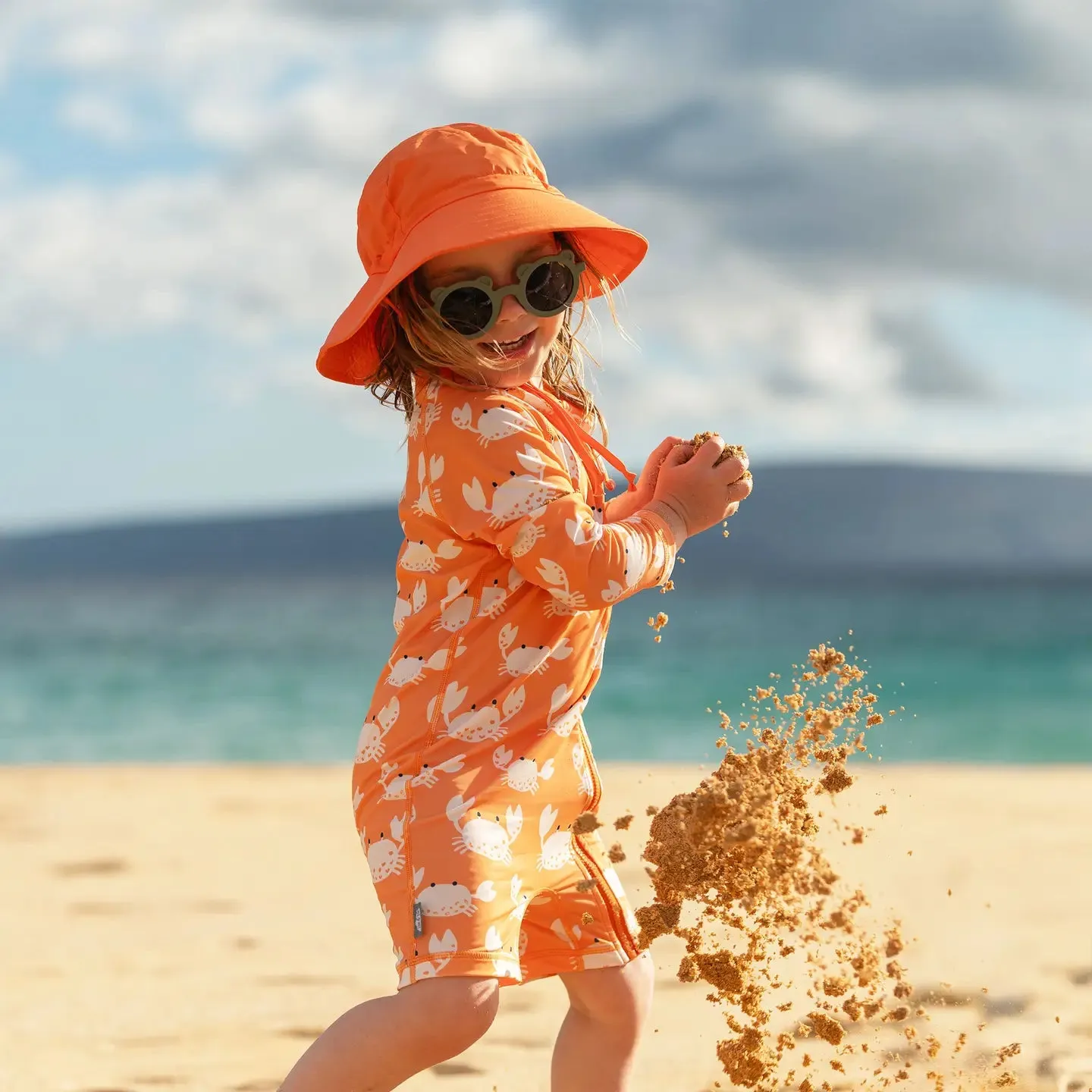 Kids Water Repellent Bucket Hat | Bright Orange