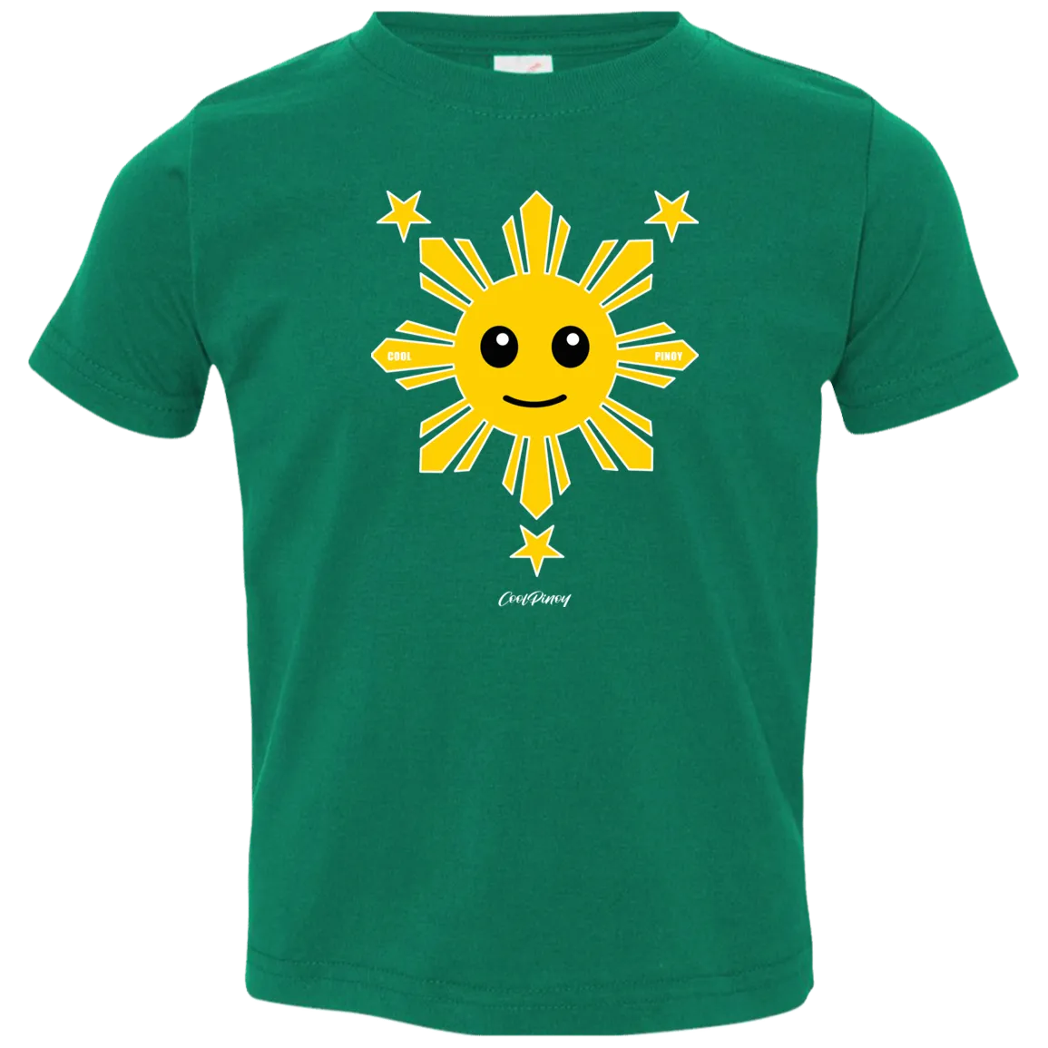 Kids Yellow Sun and Stars Toddler Jersey T-Shirt