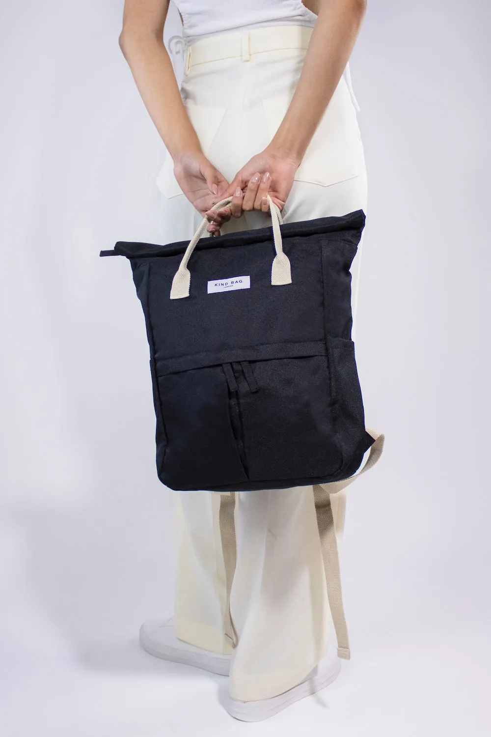 Kind Bag Pebble Black Medium Hackney Backpack