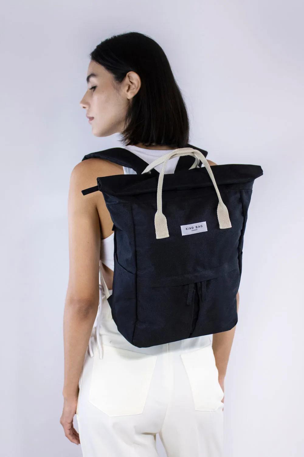 Kind Bag Pebble Black Medium Hackney Backpack