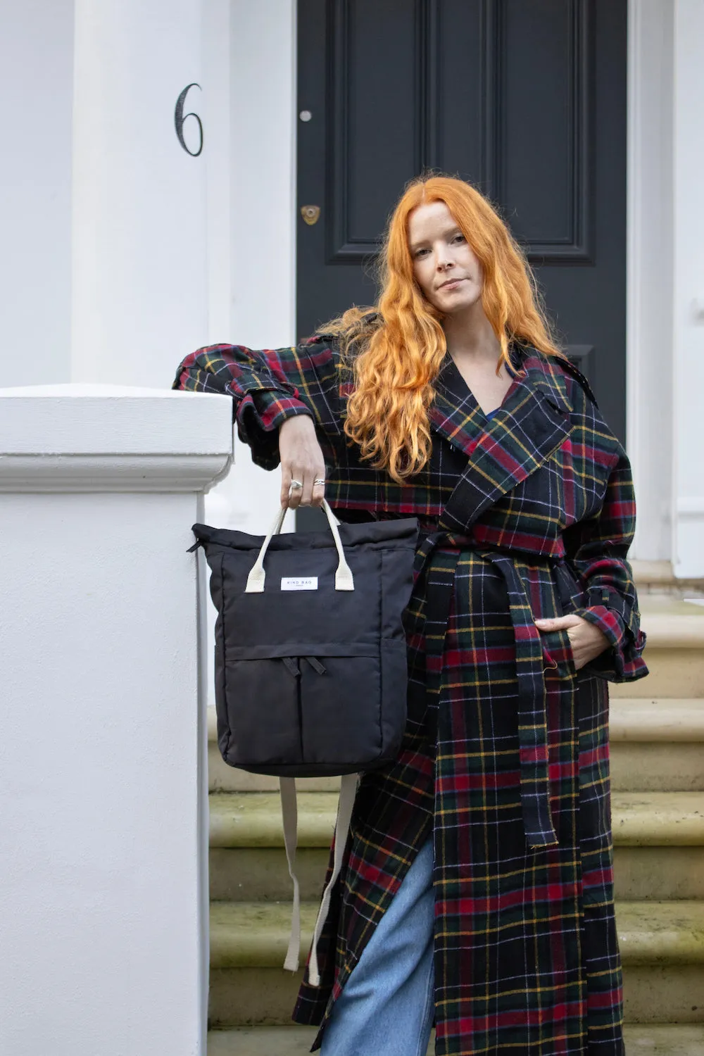 Kind Bag Pebble Black Medium Hackney Backpack