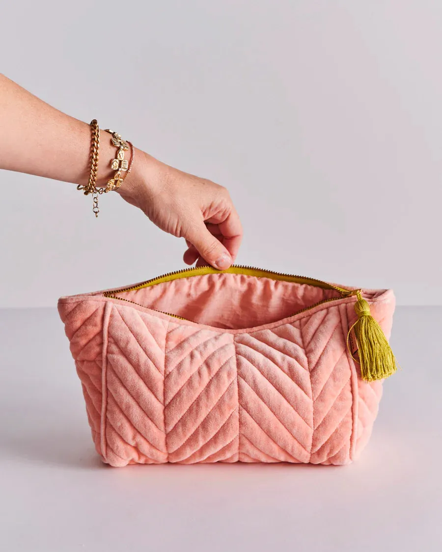 Kip & Co | Tuscan sunset Velvet Toiletry Bag