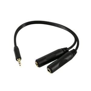 koda essential Stereo Breakout Cable, 3.5 mm TRS to Dual 1/4 inch Femalele TS
