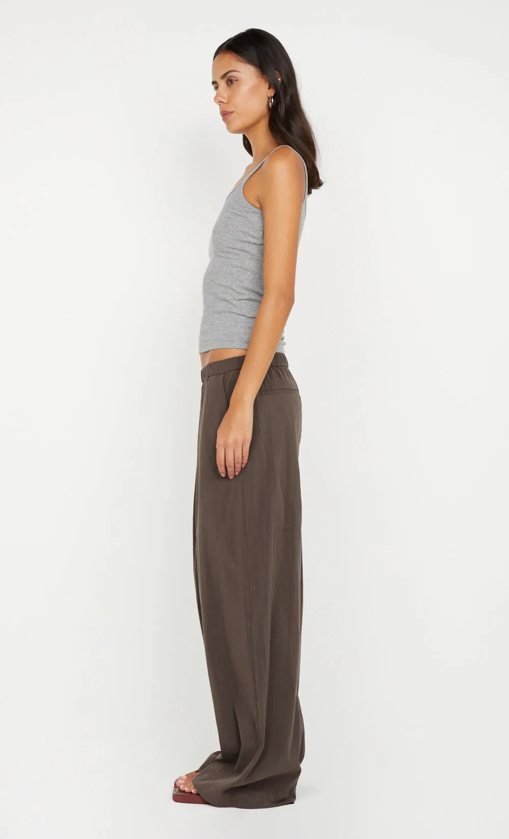 KODY RIB TANK - GREY MARLE