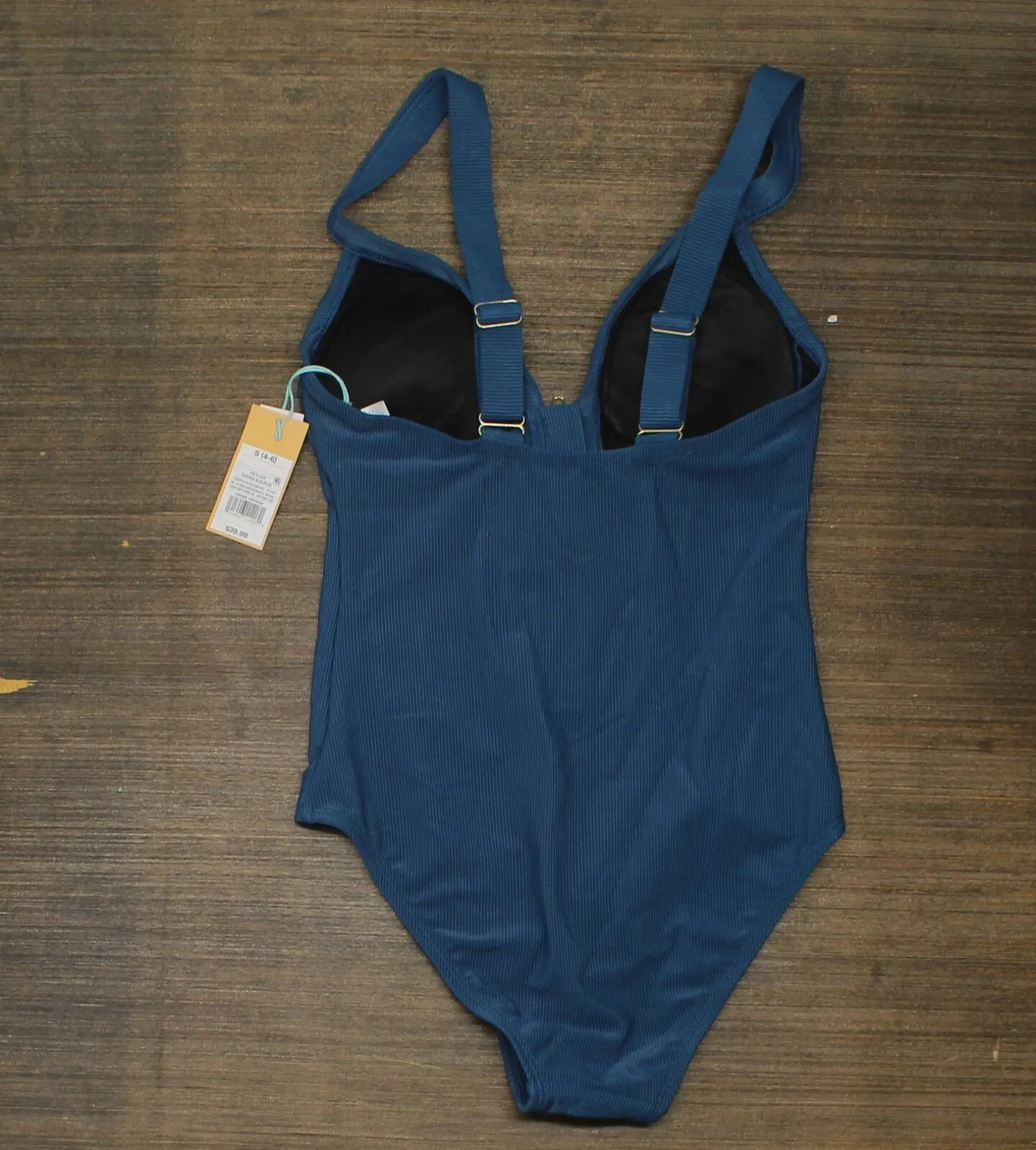 Kona Sol Women's Ribbed Zipper Medium Coverage One Piece Swimsuit AFL89