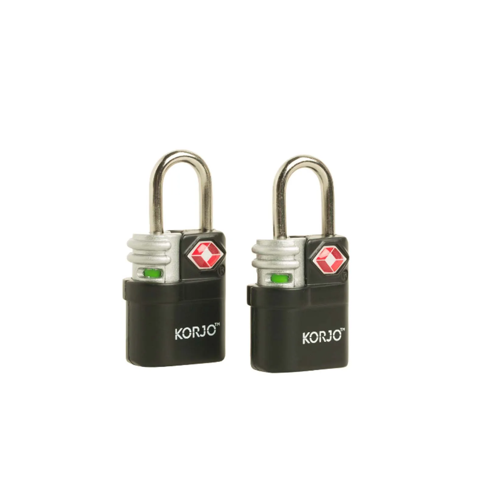 Korjo TSA Keyed Locks With Indicator Duo Pack