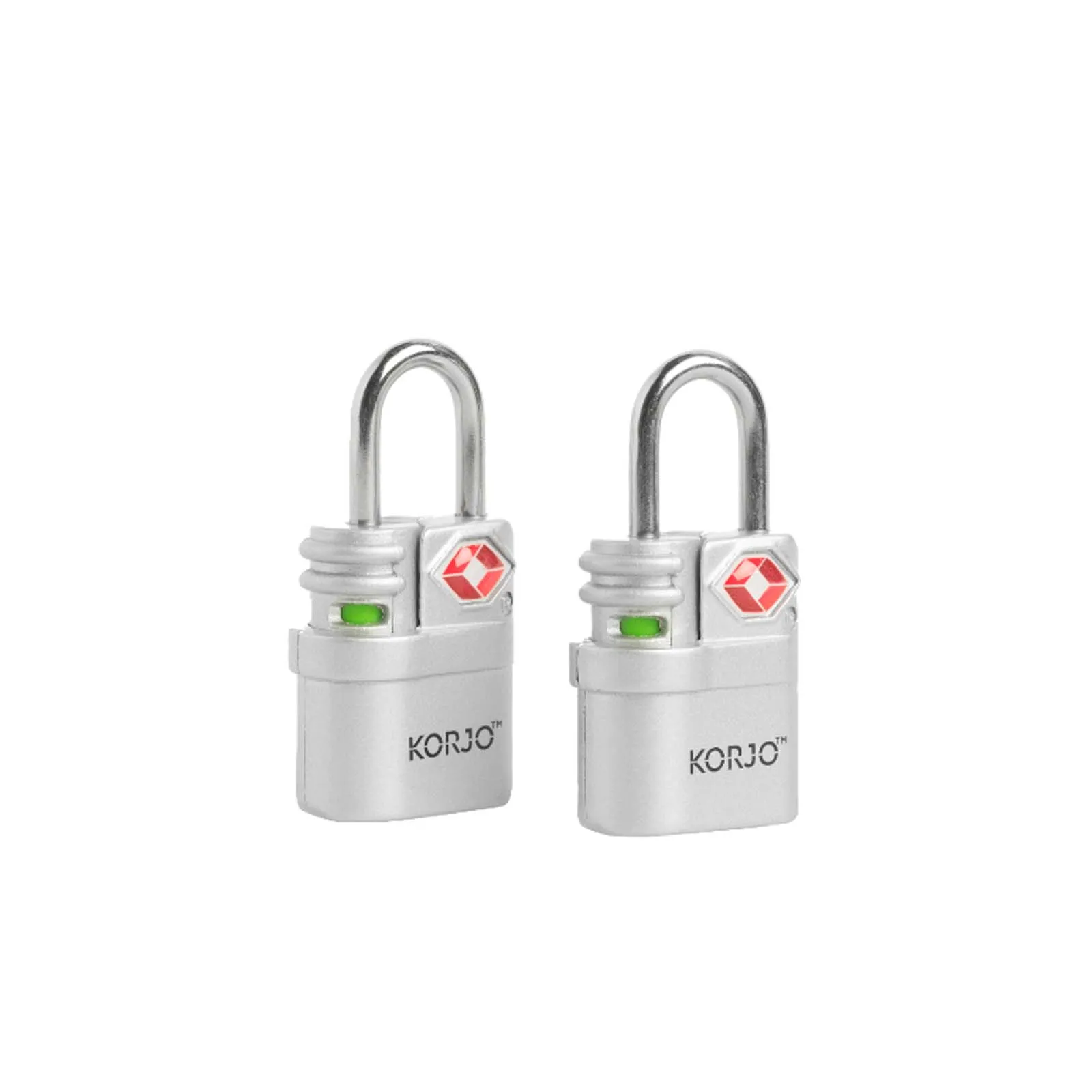 Korjo TSA Keyed Locks With Indicator Duo Pack