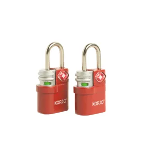 Korjo TSA Keyed Locks With Indicator Duo Pack