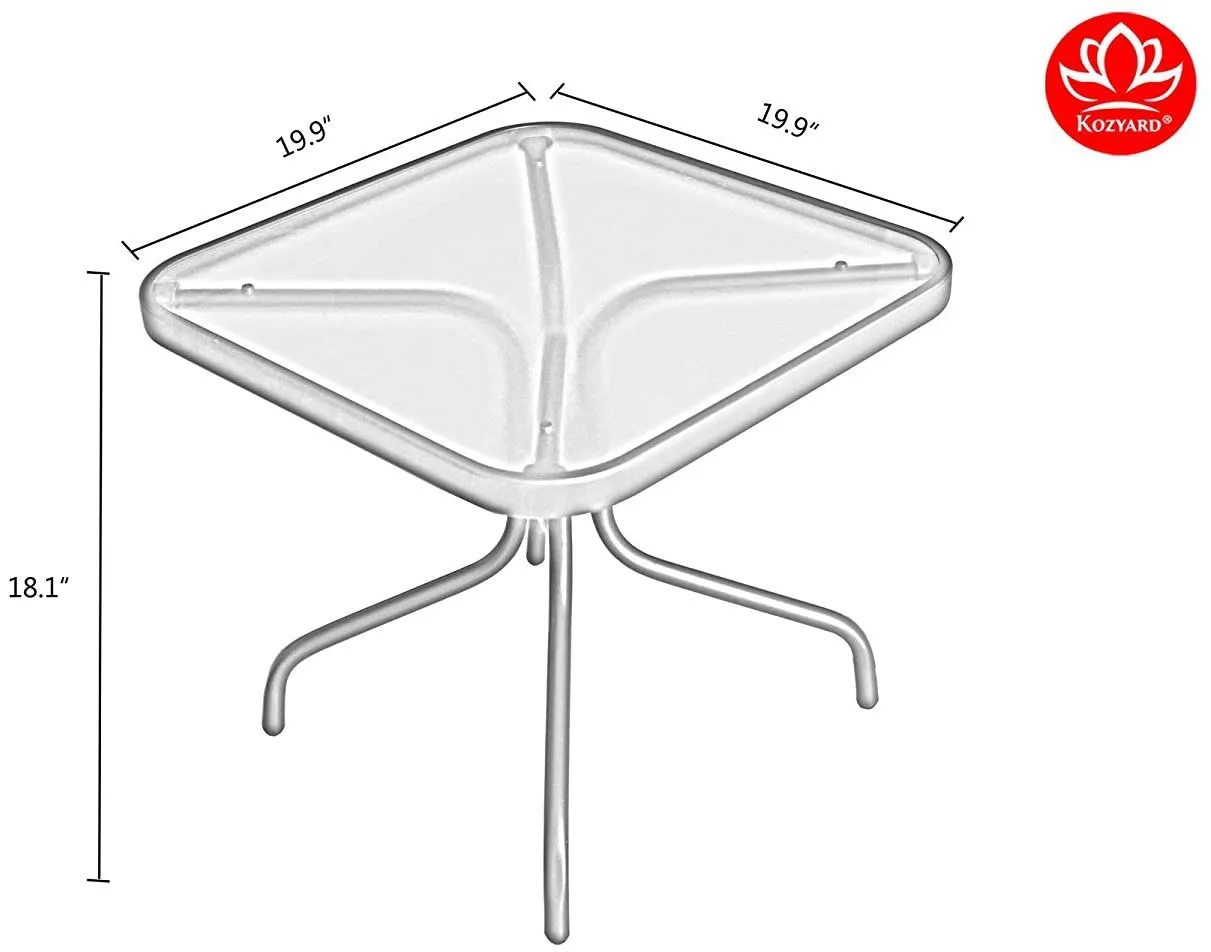 Kozyard Elsa 3 Pieces Outdoor Patio Furniture Padded Folding Sets for Yard, Patio, Deck or Backyard