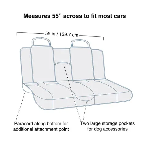 Kurgo Bench Seat Cover - Heather Grey & Blue