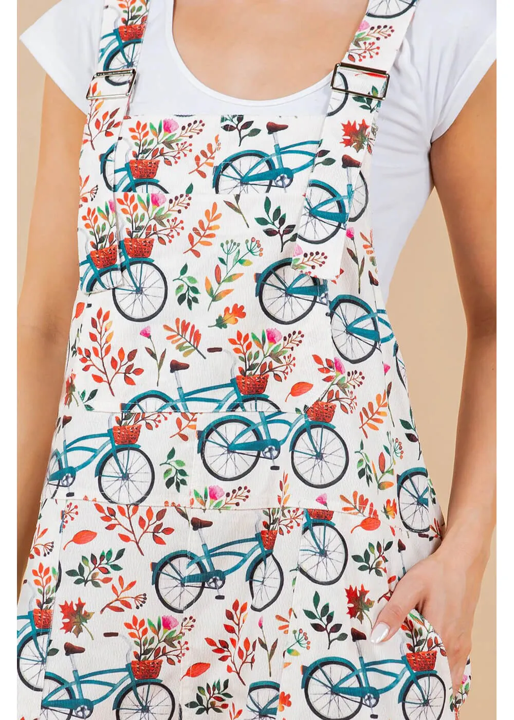 LA Soul Ayla Bicycle Dungarees Apricot