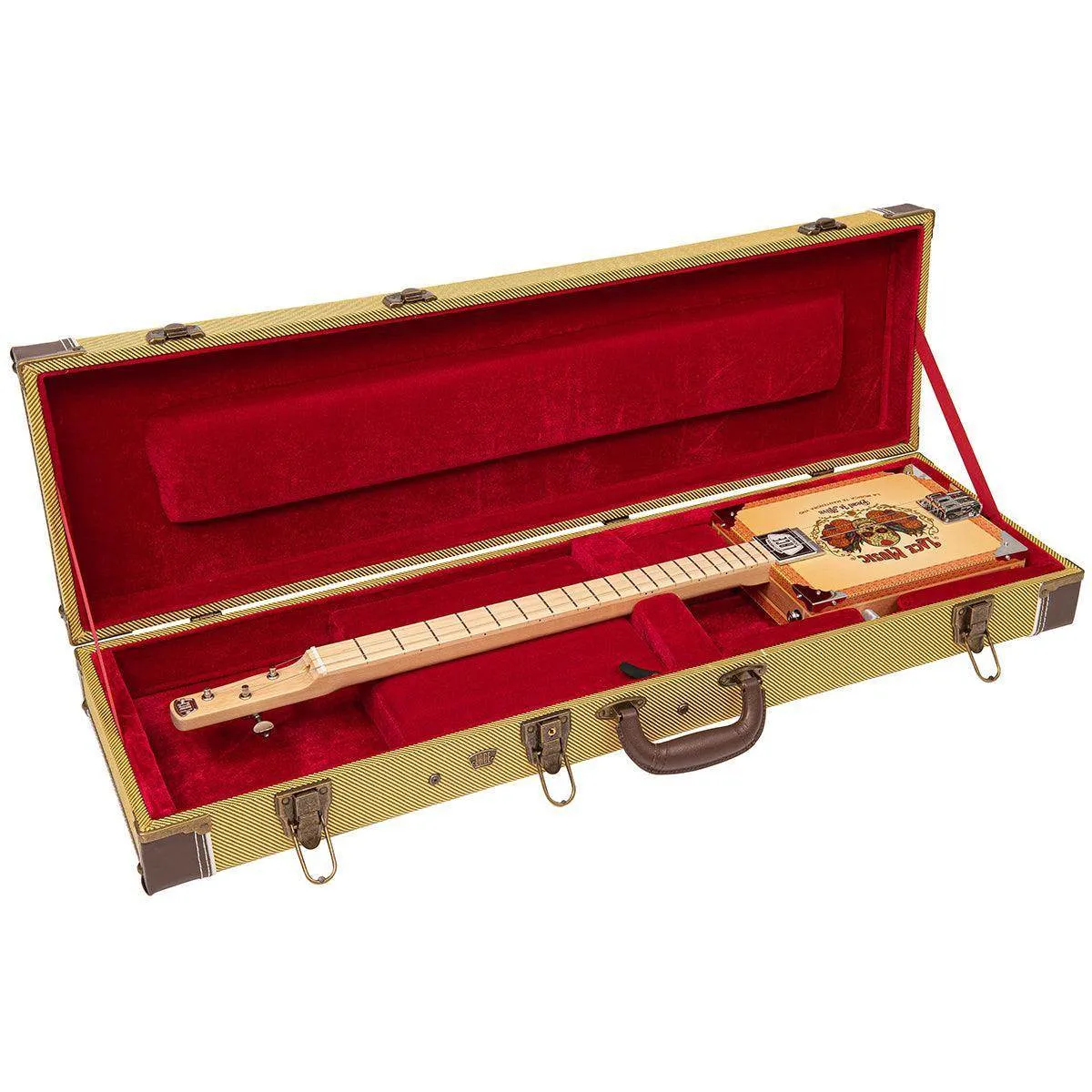Lace Cigar Box Guitar Case for 3 & 4 string guitars