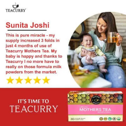 Lactation Tea - Mothers Tea with Diet Chart to help with Breast Milk Tea to Increase Milk Supply