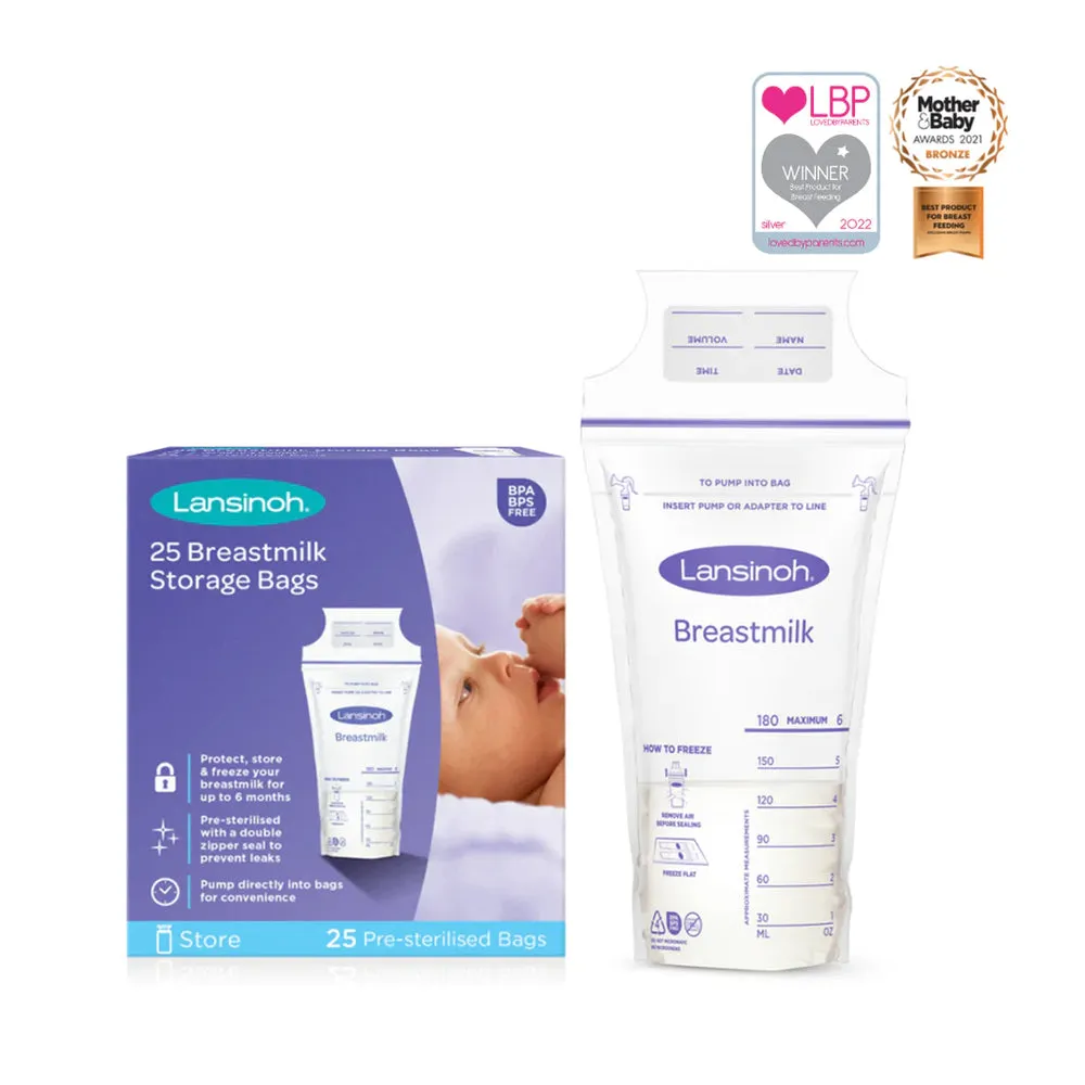 LANSINOH BREASTMILK STORAGE BAGS /25 BAG