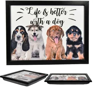 Lap Tray With Bean Bag Cushion (Dogs)