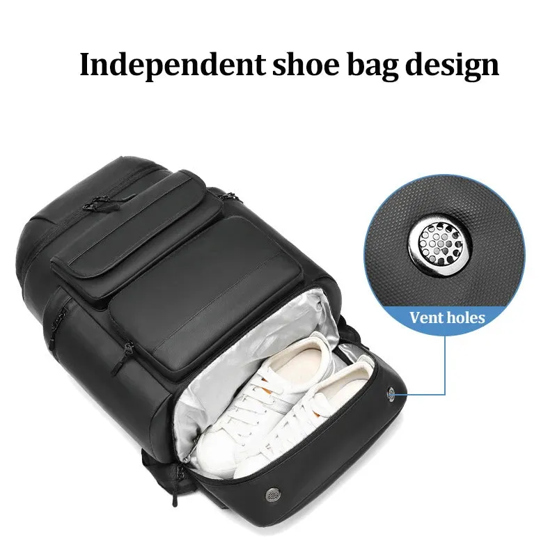 Large Capacity 50L Men's Travel Backpack with Shoe Compartment