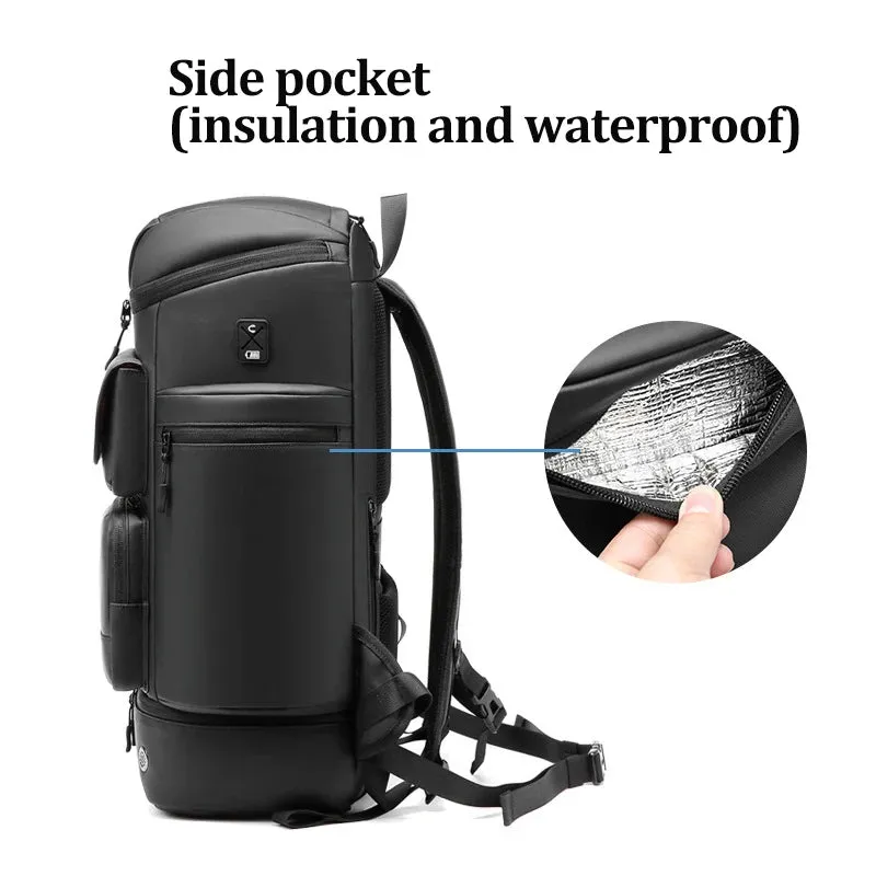 Large Capacity 50L Men's Travel Backpack with Shoe Compartment