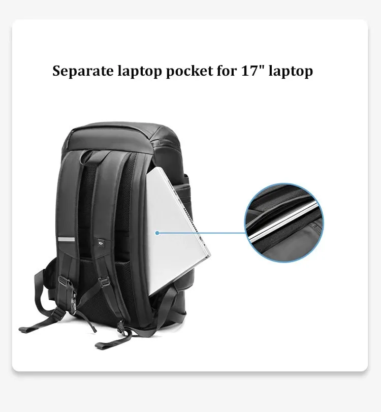 Large Capacity 50L Men's Travel Backpack with Shoe Compartment