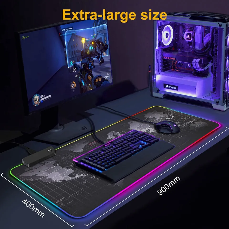 Large Gaming Mousepad RGB Backlit