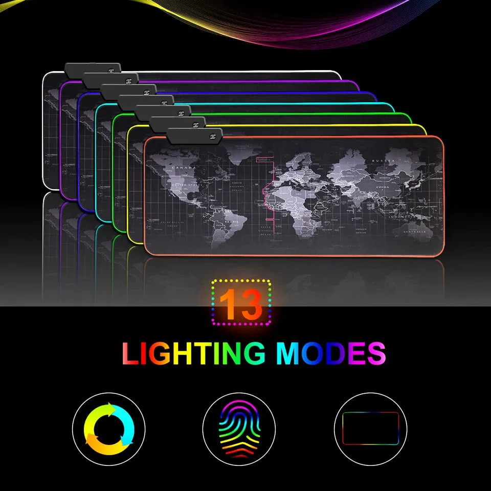 Large Gaming Mousepad RGB Backlit