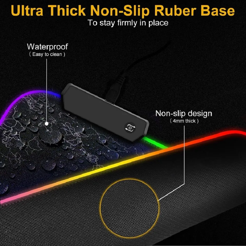 Large Gaming Mousepad RGB Backlit