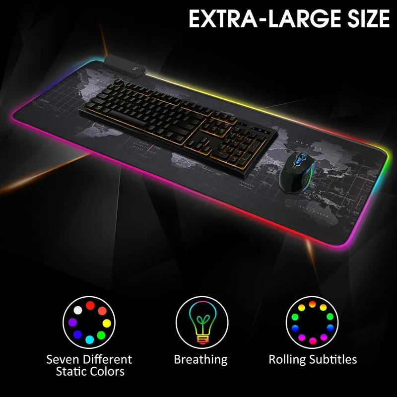 Large Gaming Mousepad RGB Backlit