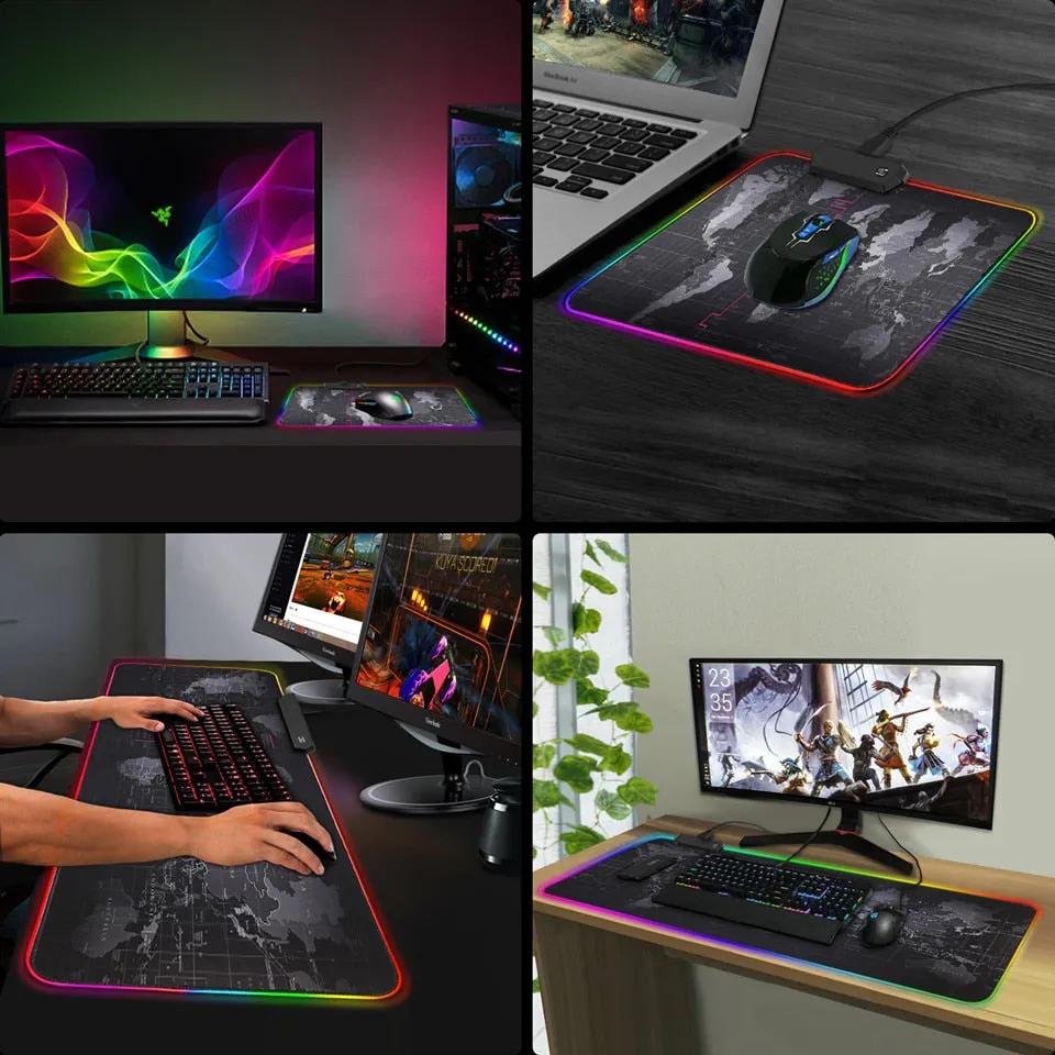 Large Gaming Mousepad RGB Backlit