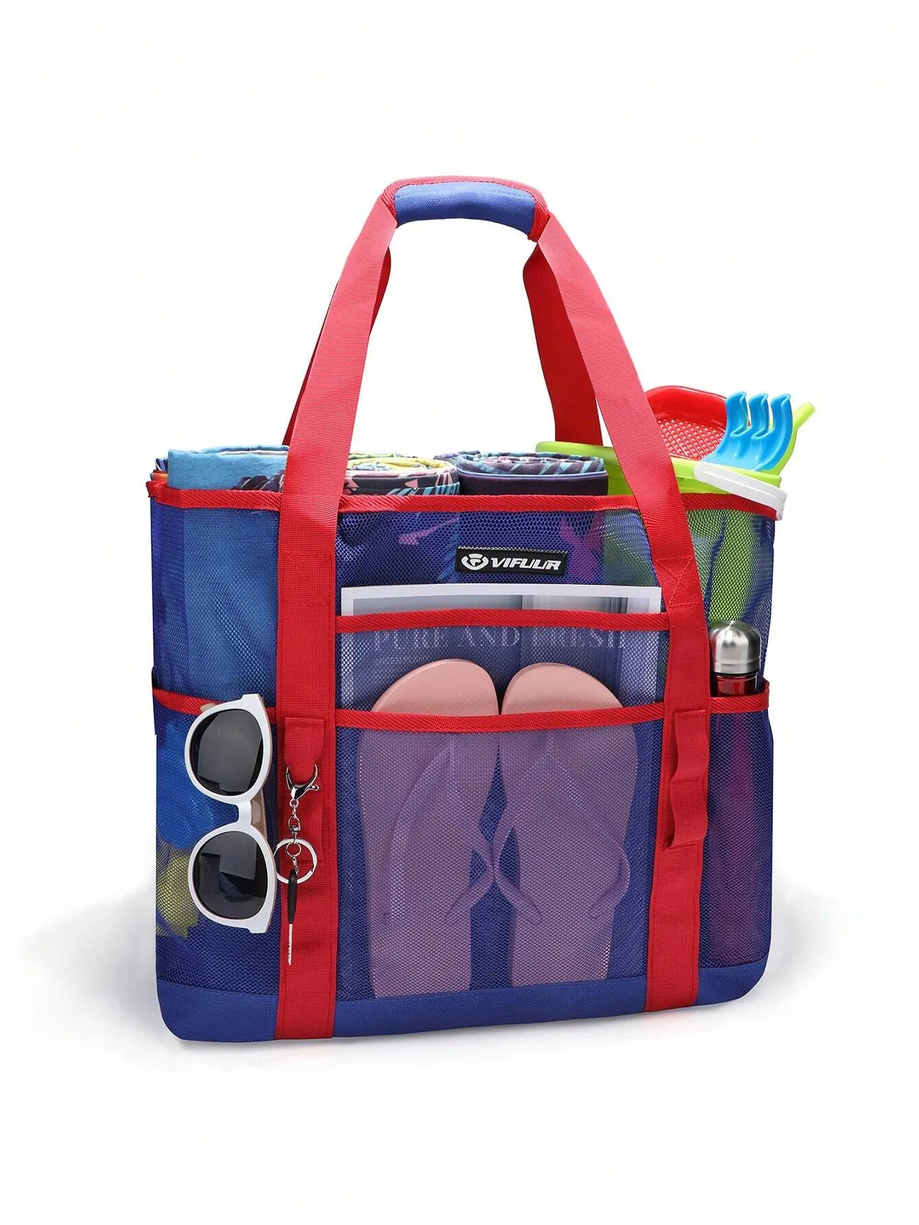 Large Girl Mesh Beach Tote Bag, Swimming Pool Bag FD
