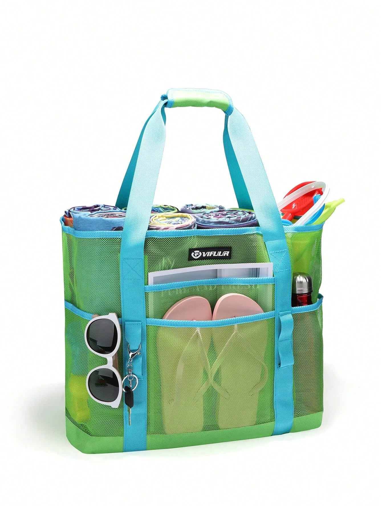 Large Girl Mesh Beach Tote Bag, Swimming Pool Bag FD