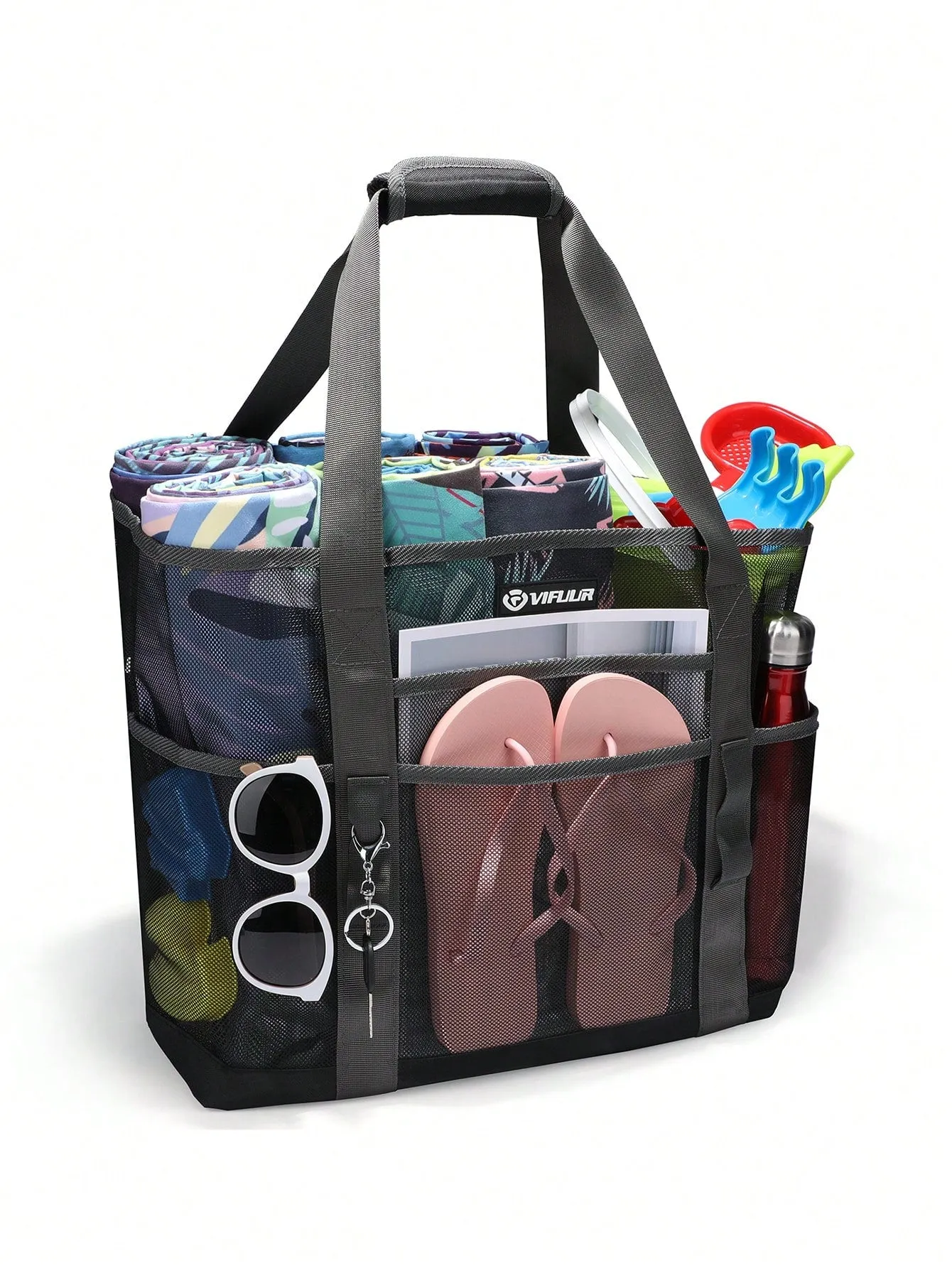 Large Girl Mesh Beach Tote Bag, Swimming Pool Bag FD