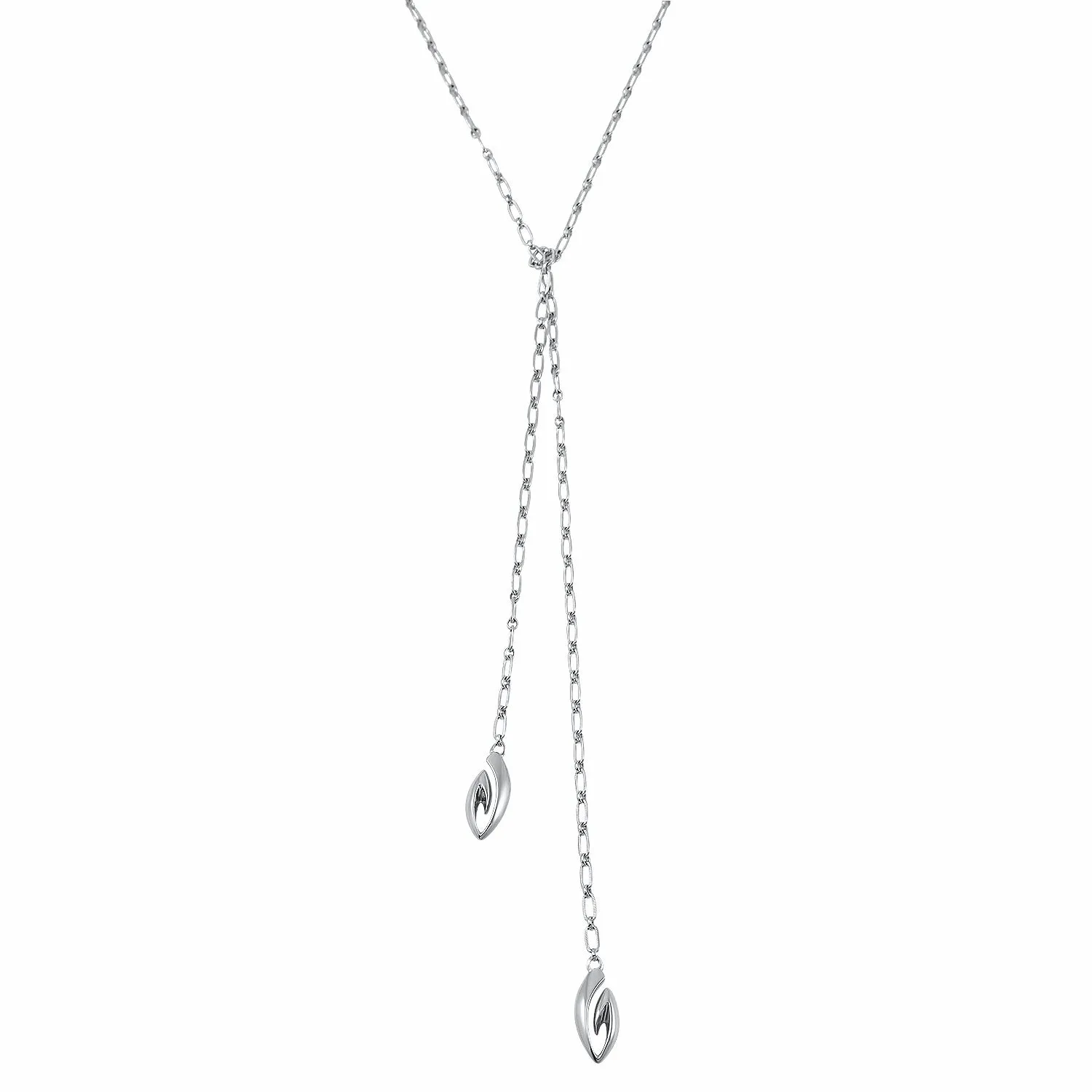 Lariat Chain Necklace - Sterling Silver