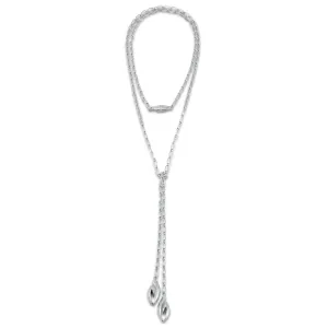 Lariat Chain Necklace - Sterling Silver