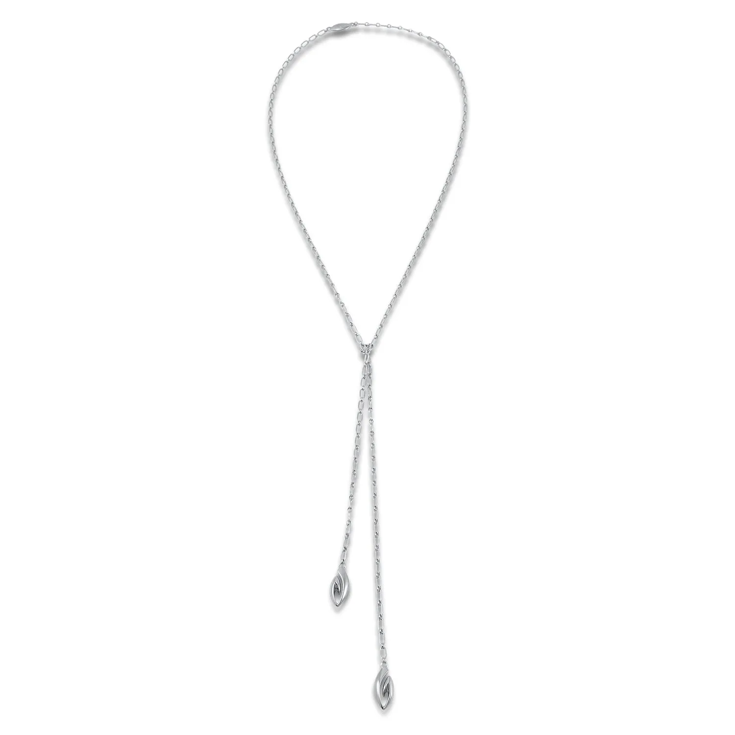 Lariat Chain Necklace - Sterling Silver
