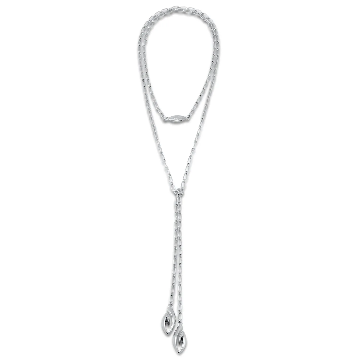 Lariat Chain Necklace - Sterling Silver