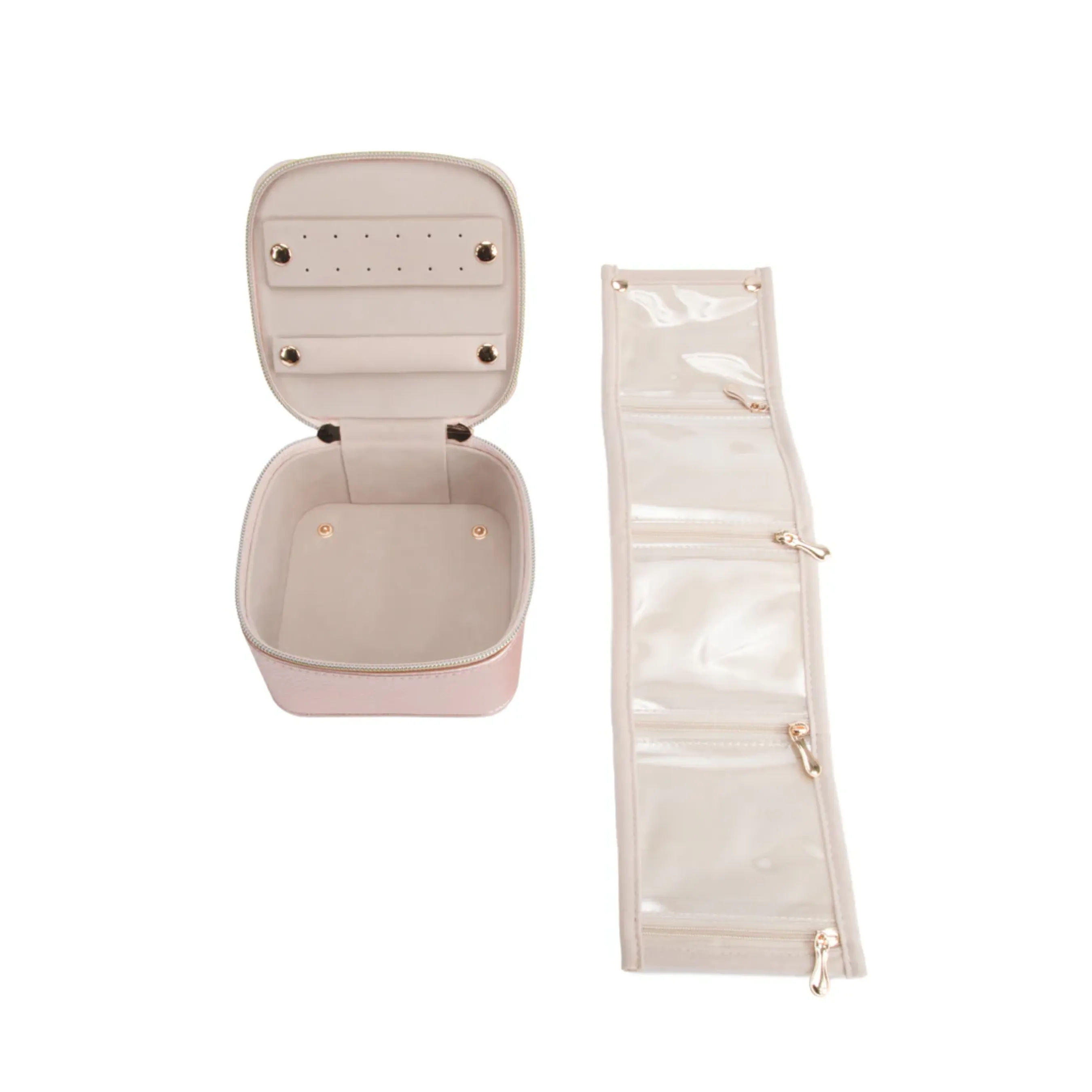 Leah Quilted Jewelry Case with Pouch (Multiple Colors Available)