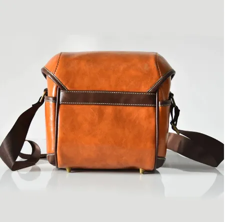 Leather Camera Bag For Women Case Waterproof PU Leather Camera Backpacks Shockproof
