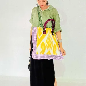 Lemon Lavender Uzbeki Tote