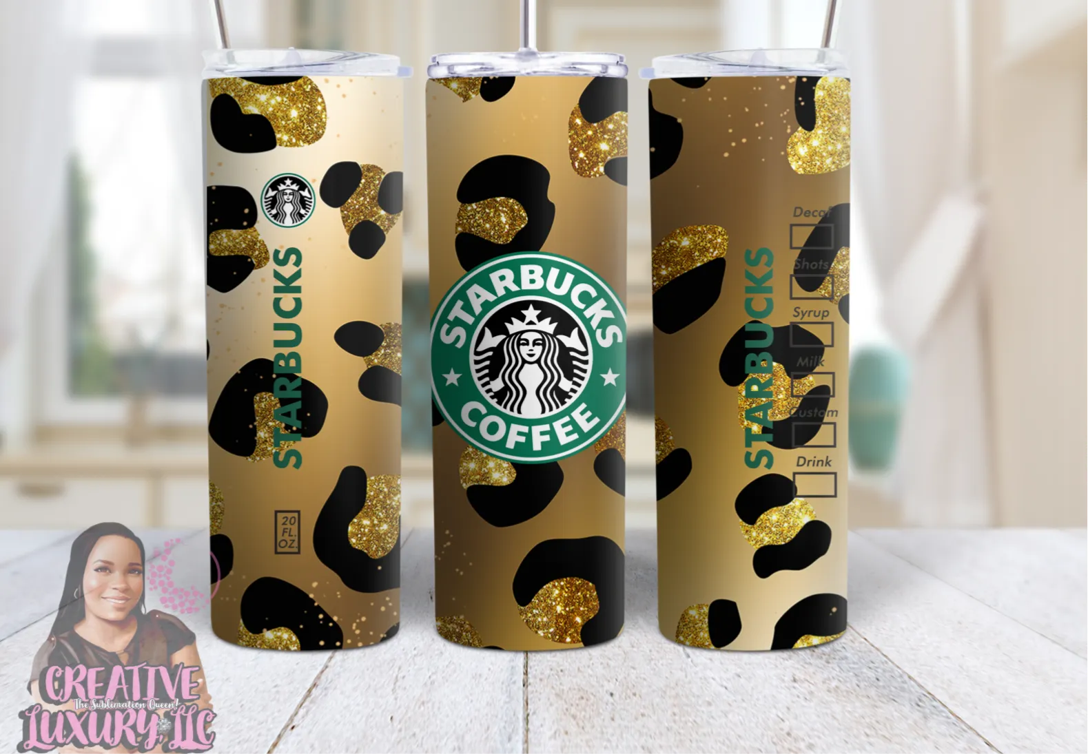 Leopard Print 20 oz Skinny Tumbler