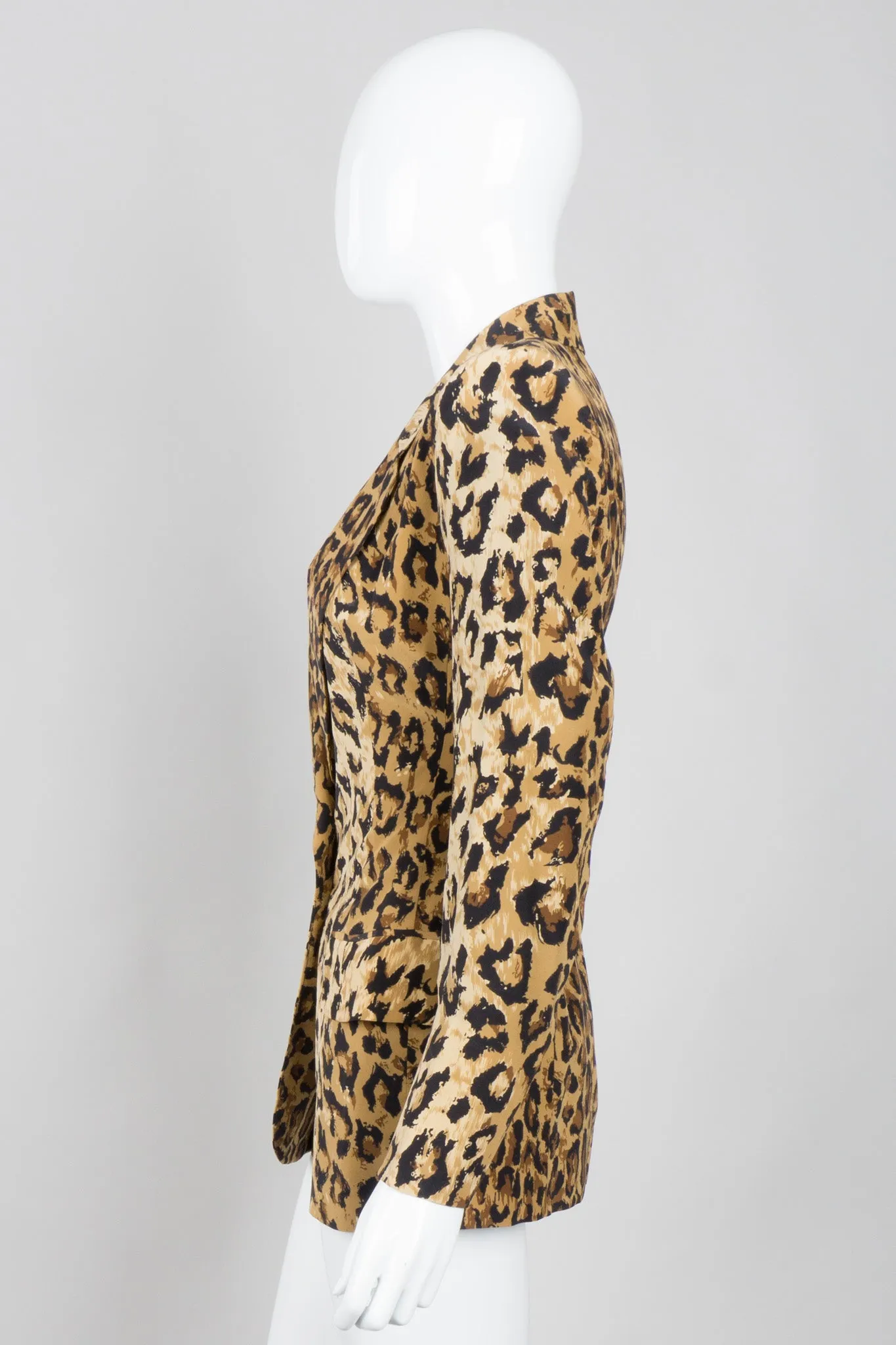Leopard Silk Blazer