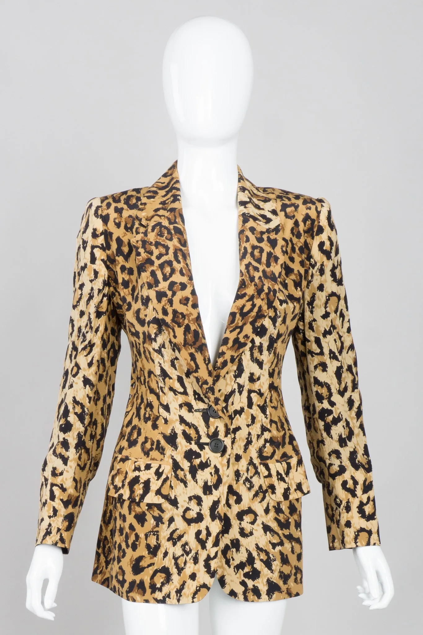 Leopard Silk Blazer