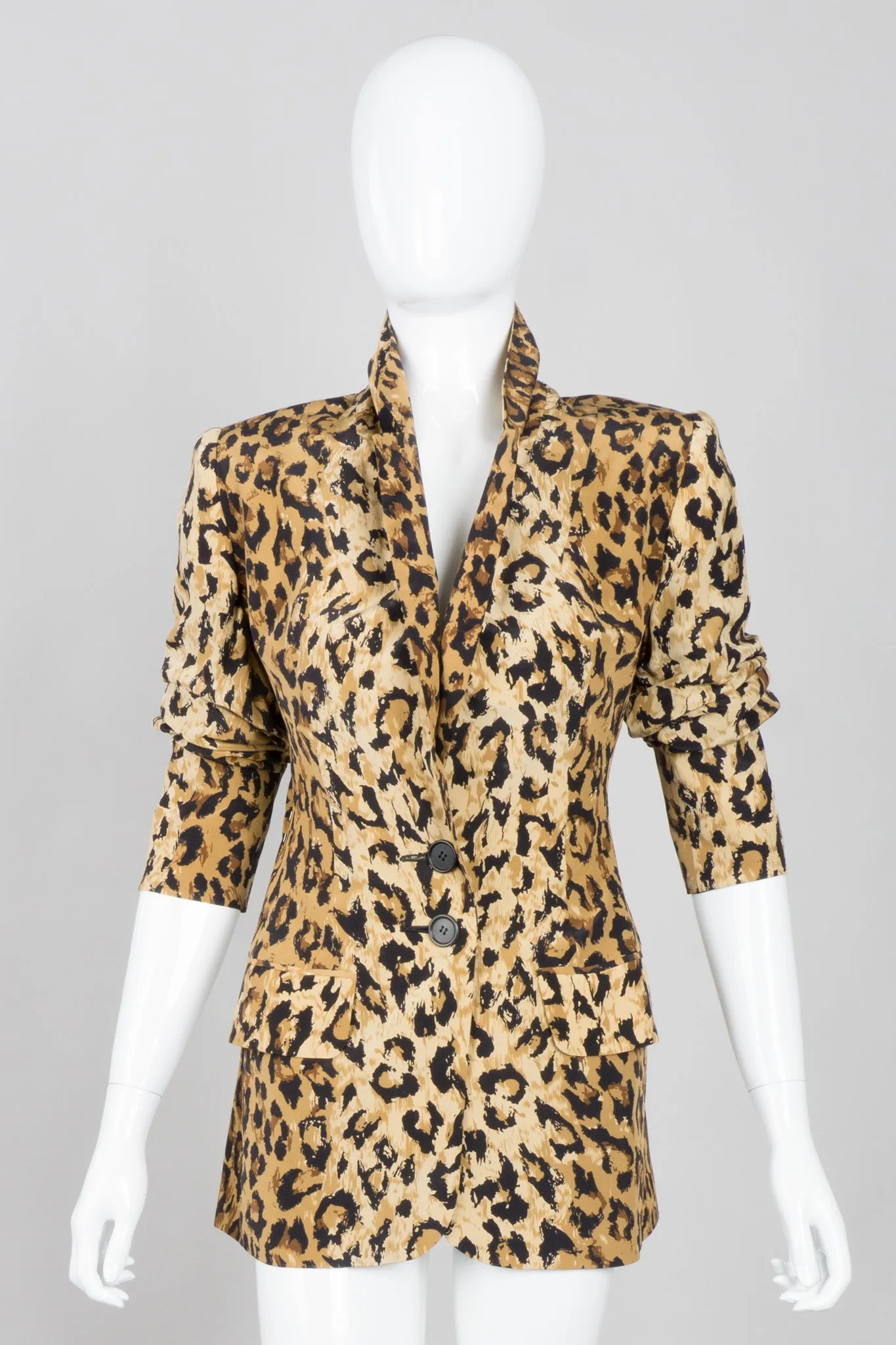 Leopard Silk Blazer