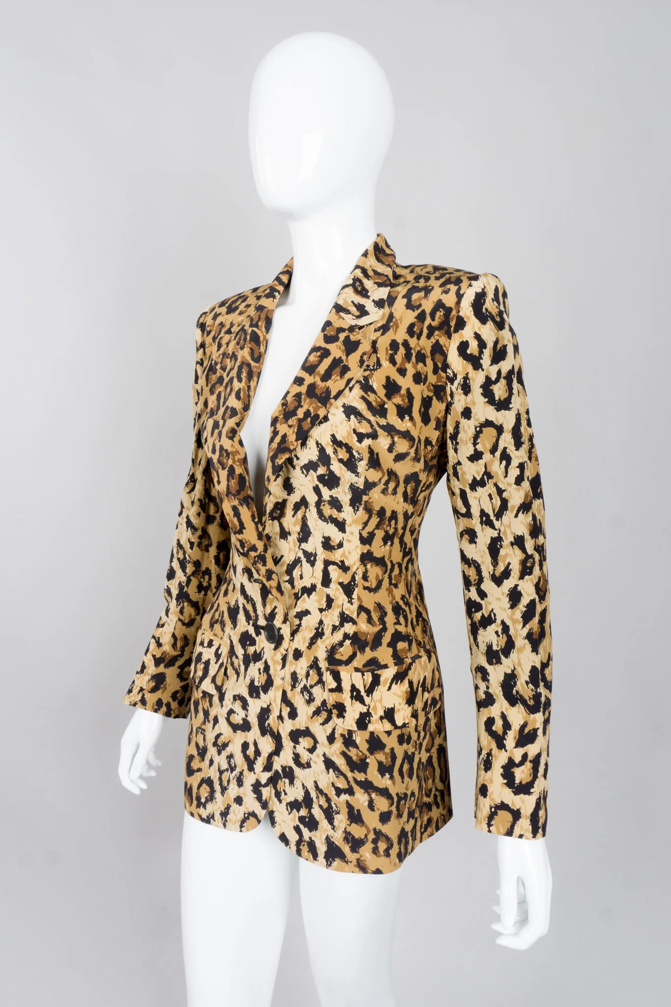 Leopard Silk Blazer